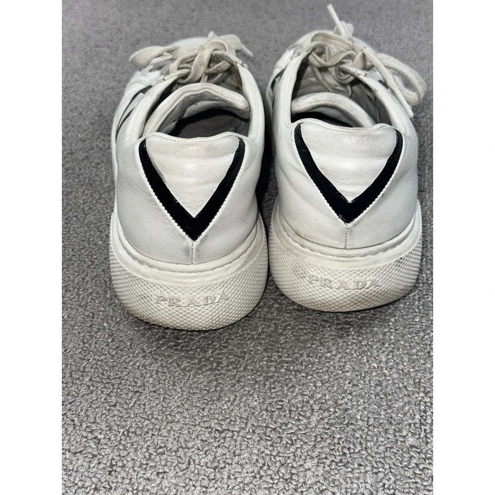Prada‎ Macro Sneakers Women 38 White Platform Italy Made Designer Streetwear